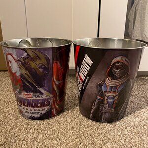 2019 AMC Marvel Avengers Endgame & Marvel Studio Black Window 2 Popcorn Tins